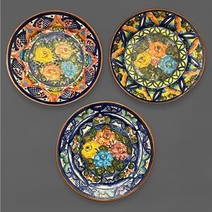 Hand-Painted Portuguese Majolica Art Plate | Beatriz Artesanato | Floral Decor